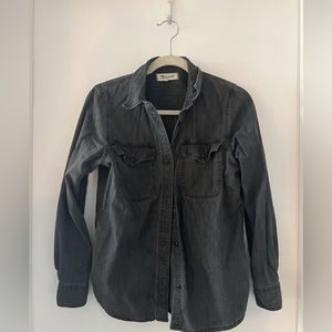 MADEWELL Black Denim Button down